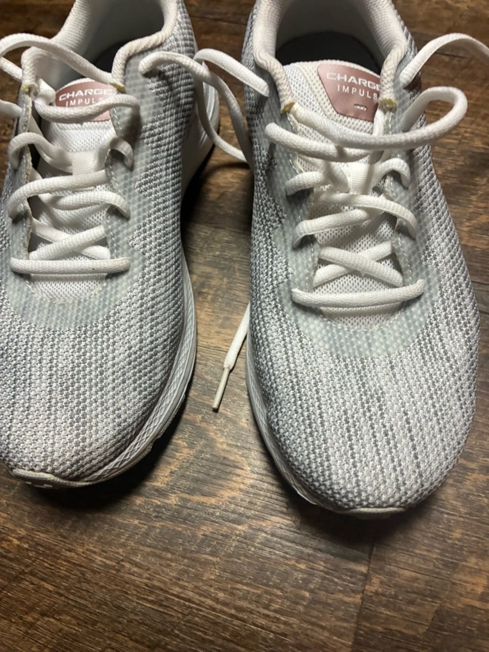 Under Armour Charged Impulse Women’s Athletic Shoes - Light Gray/White - Picture 10 of 11